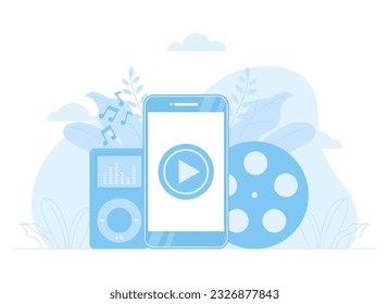 Gadgets collection trending concept flat illustration