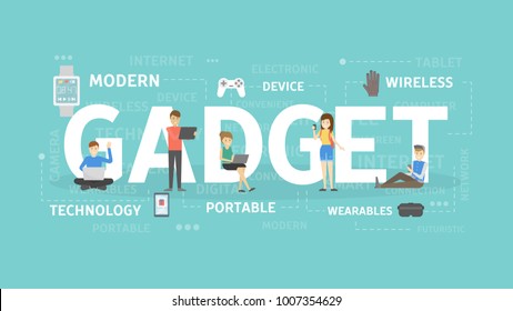 Gadgets concept illustration. Idea of new technology and devices.