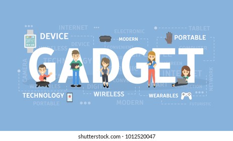 Gadgets concept illustration. Idea of new technology and devices.