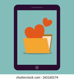 Gadgets design over blue background, vector illustration 