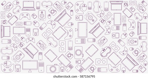  Gadgets and devices pattern.