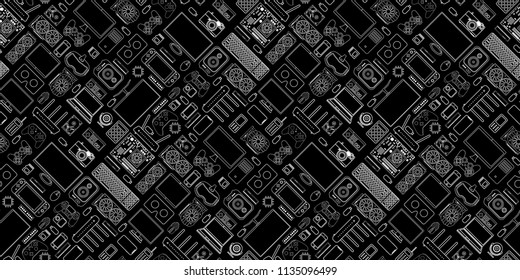 Gadgets and devices pattern Eps10 vector