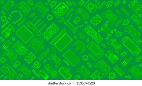 Gadgets and devices pattern Eps10 vector