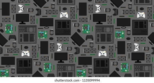 Gadgets and devices pattern Eps10 vector