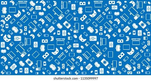 Gadgets and devices pattern Eps10 vector