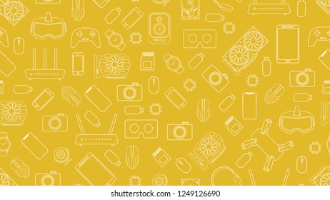 Gadgets and devices pattern Vector illustration