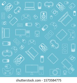 Gadgets and devices seamless pattern