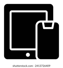 gadgets Glyph Icon Background White