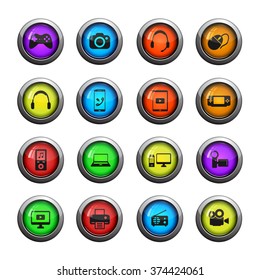 Gadgets icons set for web sites and user interface