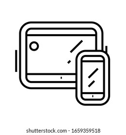 Gadgets line icon, concept sign, outline vector illustration, linear symbol.