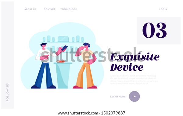 Gadgets Purchase Website Landing Page Shop Stock Vector Royalty