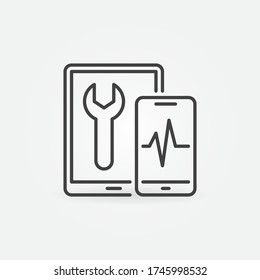 Gadgets Repair vector outline concept minimal icon or logo element
