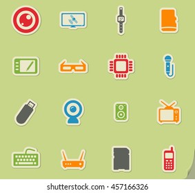 Gadgets simply symbol for web icons and user interface