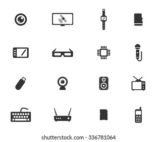 Gadgets simply symbols for web icons
