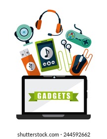 Gadgets Tech Design, Vector Illustration Eps10 Graphic