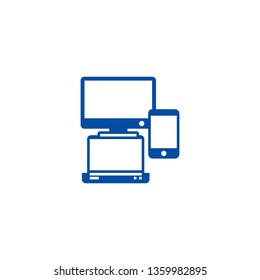 Gadgets,notebook, smartphone line icon concept. Gadgets,notebook, smartphone flat  vector symbol, sign, outline illustration.