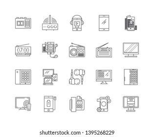 Gadjets line icons, signs, vector set, outline illustration concept 