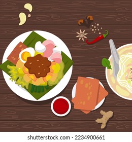 gado gado illustration vector flat design