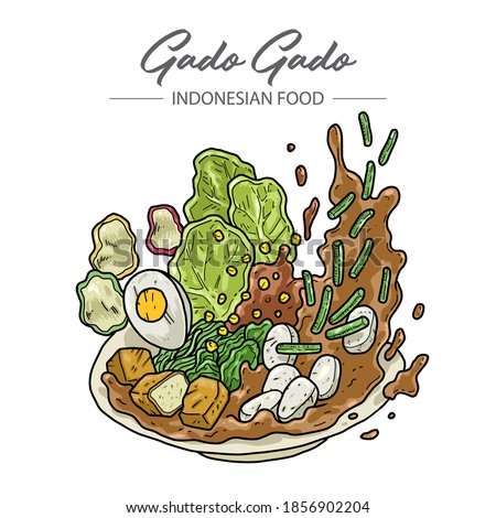 Gado gado is a Indonesian Salad with Peanut Dressing.