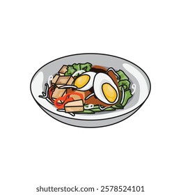 Gado-gado indonesia street food illustration art