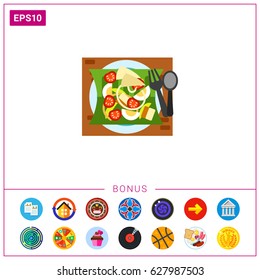 Gado-gado on plate icon