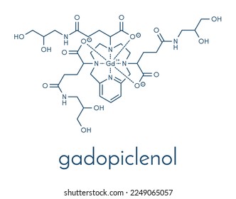 Gadopiclenol contrast agent molecule. Skeletal formula.