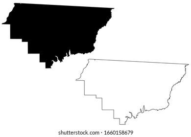 Gadsden County, Florida (U.S. county, United States of America,USA, U.S., US) map vector illustration, scribble sketch Gadsden map