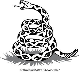 Gadsden flag snake vector image