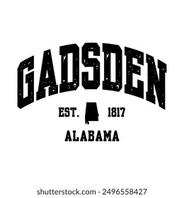 Gadsden text effect vector. Editable college t-shirt design printable text effect vector