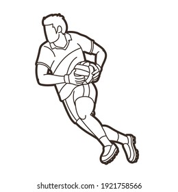 Gaelic Football Male Player Action Vector 