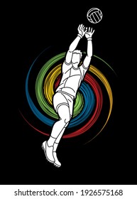 Gaelic Football Man Player Cartoon Sport Graphic Vector