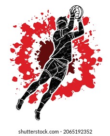 Gaelic Football Player Action Cartoon Sport Graphic Vector 
