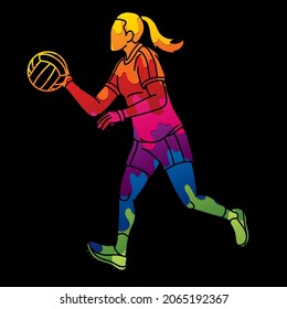 Gaelic Football Player Action Cartoon Sport Graphic Vector 
