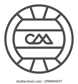 Gaelic football, square line vector icon.