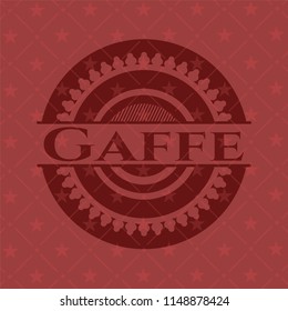 Gaffe badge with red background