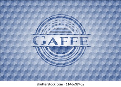Gaffe blue hexagon emblem.