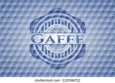 Gaffe blue polygonal emblem.