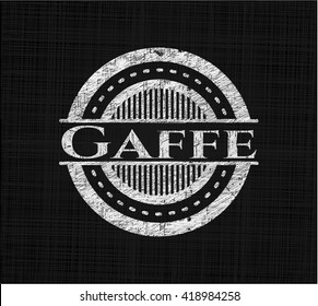 Gaffe-Kreide-Emblem, Retro-Stil, Kreide- oder Kreidestruktur