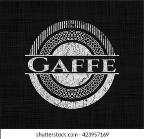 Gaffe chalk emblem, retro style, chalk or chalkboard texture