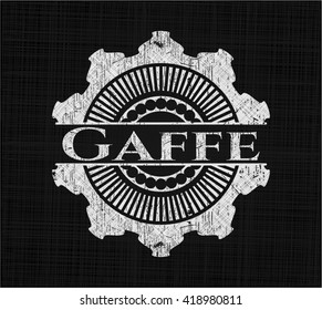 Gaffe-Chalkboard-Emblem auf Schwarz