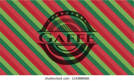 Gaffe christmas colors style badge.