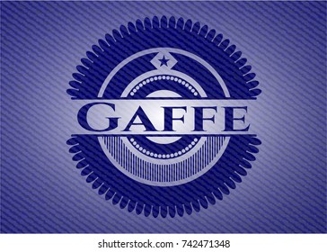 Gaffe emblem with jean high quality background