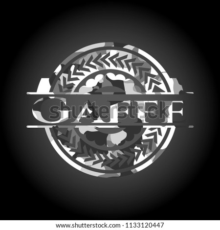 Gaffe grey camo emblem