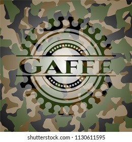 Gaffe on camo pattern