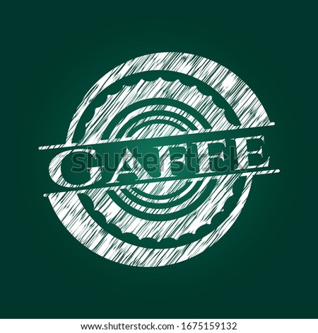 Gaffe on chalkboard. Vector Illustration. Detailed.