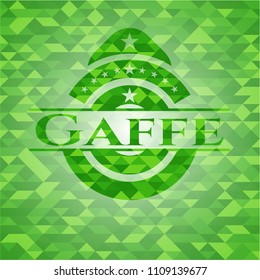  Gaffe realistic green mosaic emblem
