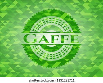 Gaffe realistic green mosaic emblem
