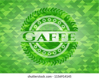Gaffe realistic green mosaic emblem