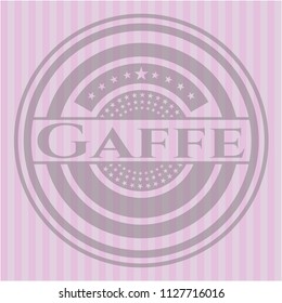 Gaffe realistic pink emblem