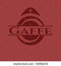 Gaffe red emblem. Retro